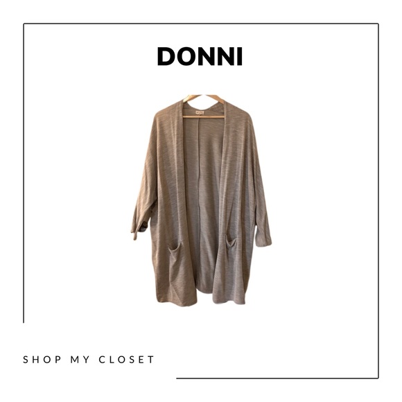 Donni Ribbed Sweater Coat - Picture 1 of 3